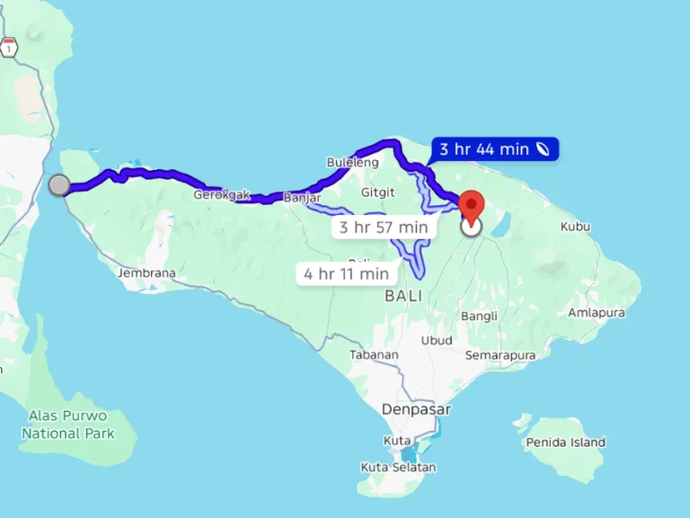 Dari Pelabuhan Gilimanuk ke Kintamani Berapa Jam?